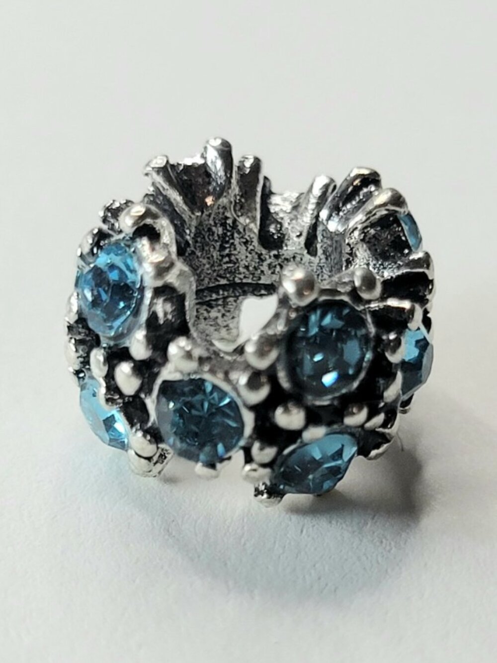 New Stunning For Pandora Bracelet Charm Bead Large Blue Rhinestone Starburst - Picture 5 of 6